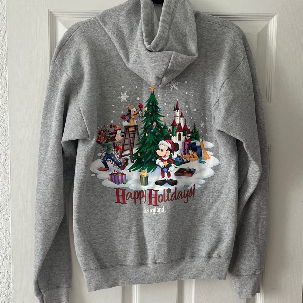 Disneyland Holidays Gray Zip-Up Hoodie - Picture 2 of 3